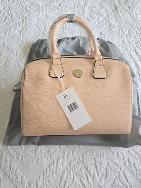 Pebbled Faux Leather Satchel Bag